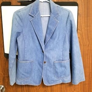 Vintage fitted denim blazer Militaires Equipments S